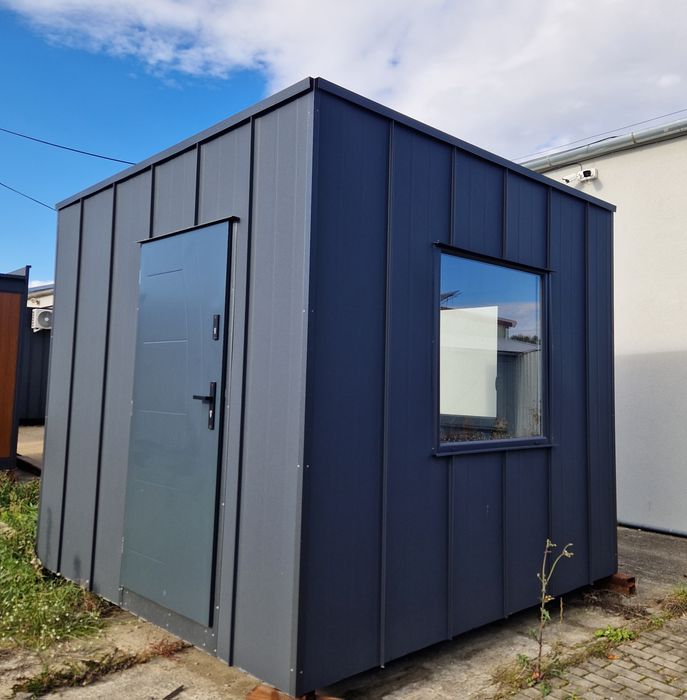 Kontener stróżówka 3x3 z płyty PIR i  uchwytami HDS. Gotowy do odbioru