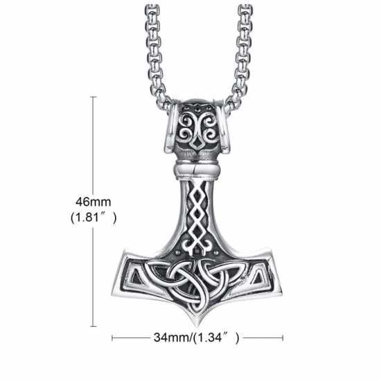 Zawieszka z Młotem Thora o wysokim połysku Wikingowie