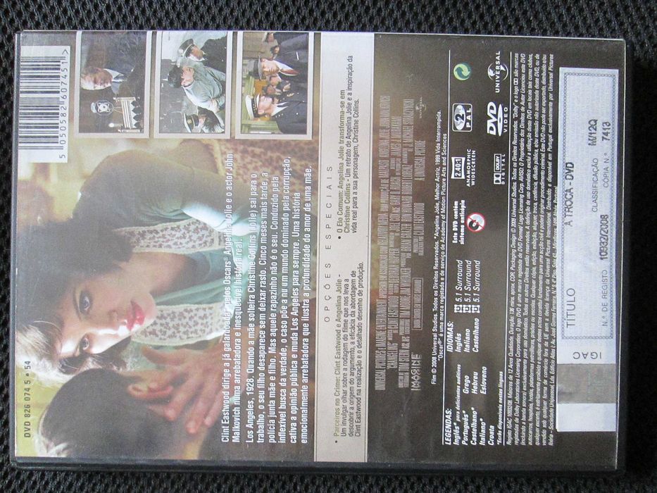 DVD A Troca - Clint Eastwood, Angelina Jolie, John Malkovich