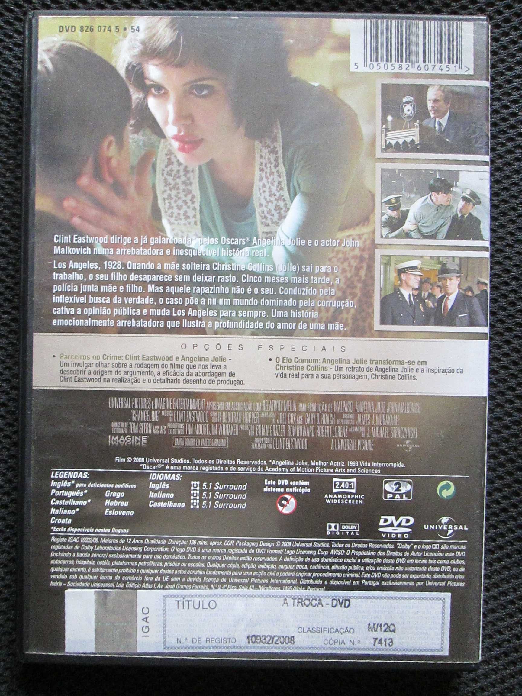 DVD A Troca - Clint Eastwood, Angelina Jolie, John Malkovich