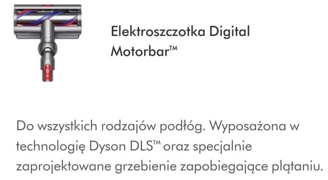 Turboszczotka Dyson V15, V11 V10 Digital Motobar