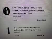 Apple iWatch series 4 GPS, koperta 44mm, gwiezdna szarosc + bransoleta