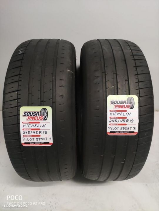 2 pneus semi novos 245-45r19 michelin - oferta da entrega