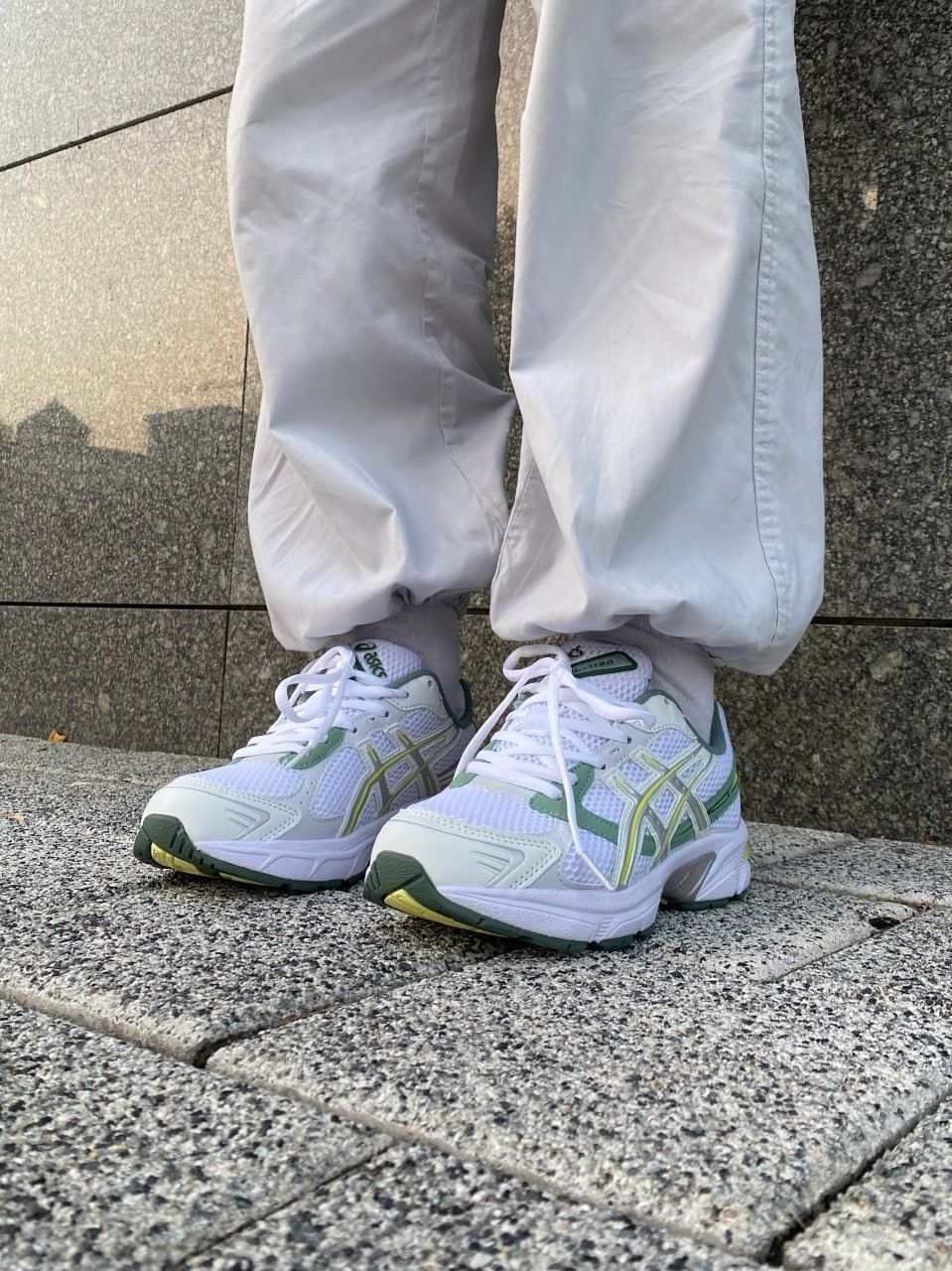 (унісекс) кросівки Asics Gel-1130 White/Green(літо/весна)