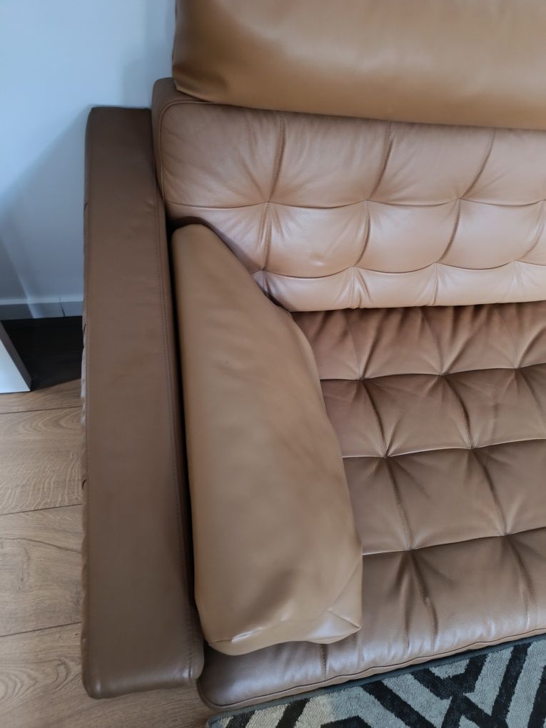 Sofá 3 lugares, IKEA Grann/Bomstad castanho dourado com pés de madeira