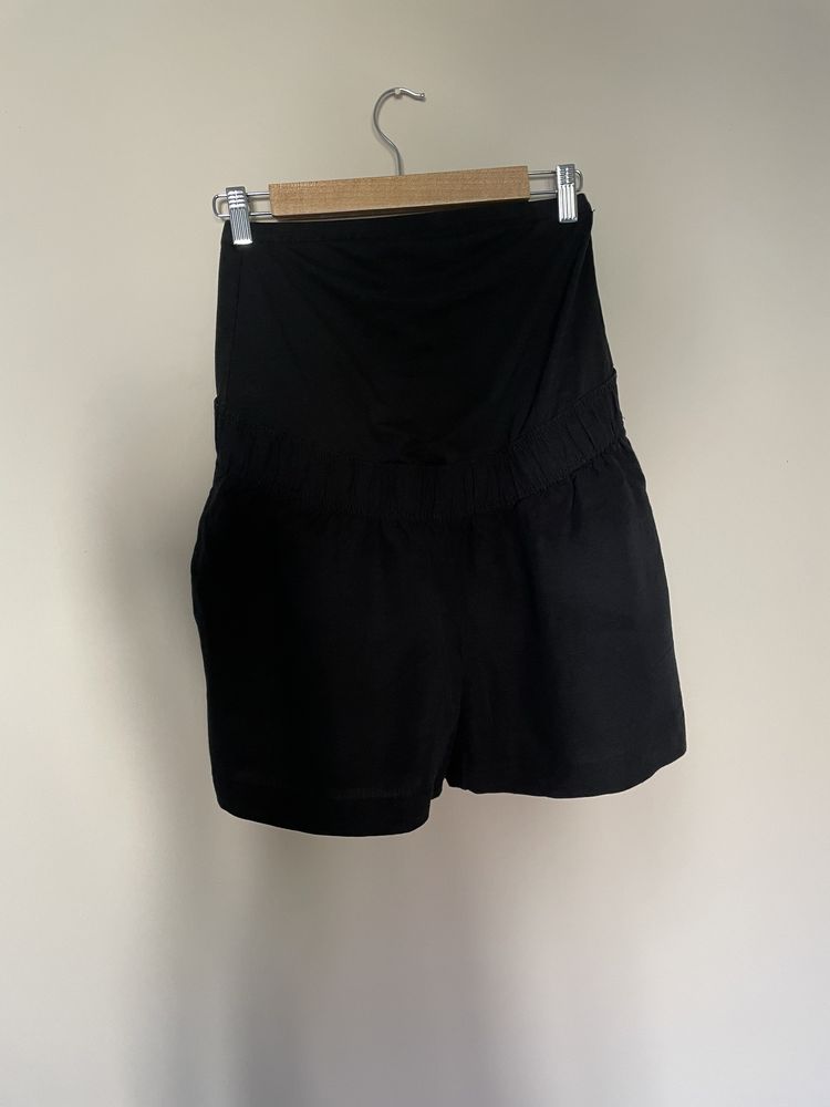 Krótkie spodenki ciążowe H&M Mama lniane len wiskoza modne