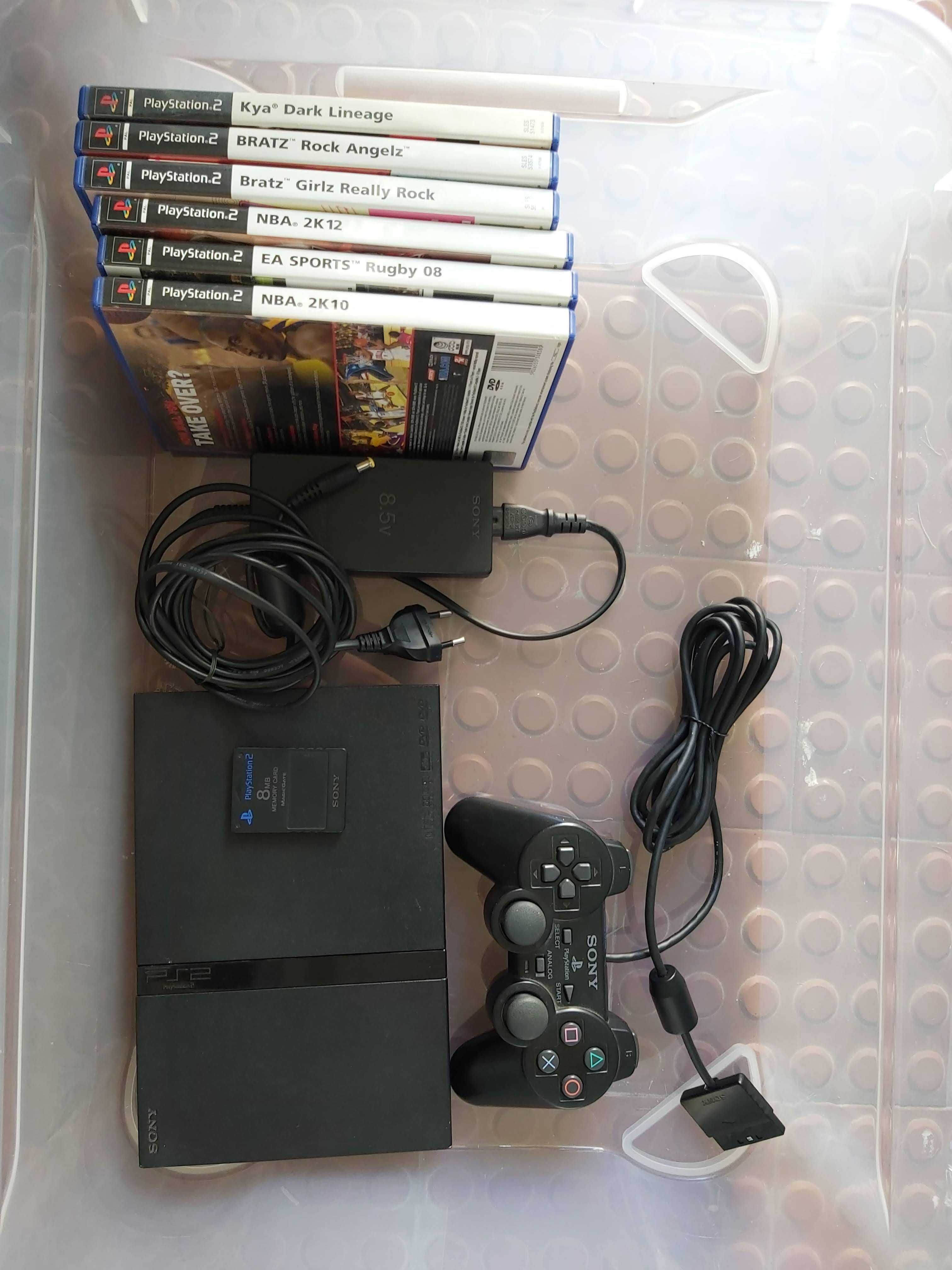 Playstation 2 - PS2 com 6 jogos