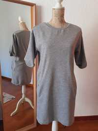 Vestido cinza Bershka