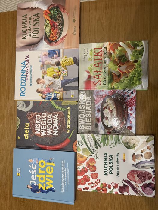 Zestaw 7 książek kulinarnych - stan bardzo dobry! - tylko 35 zł + wys.