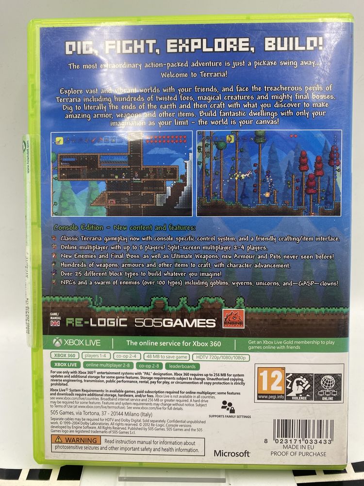 Gra Terraria Xbox 360 Gwarancja