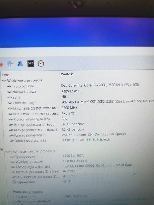 ACER Aspire A515-51 Core i5 2,5GHz 7200U
