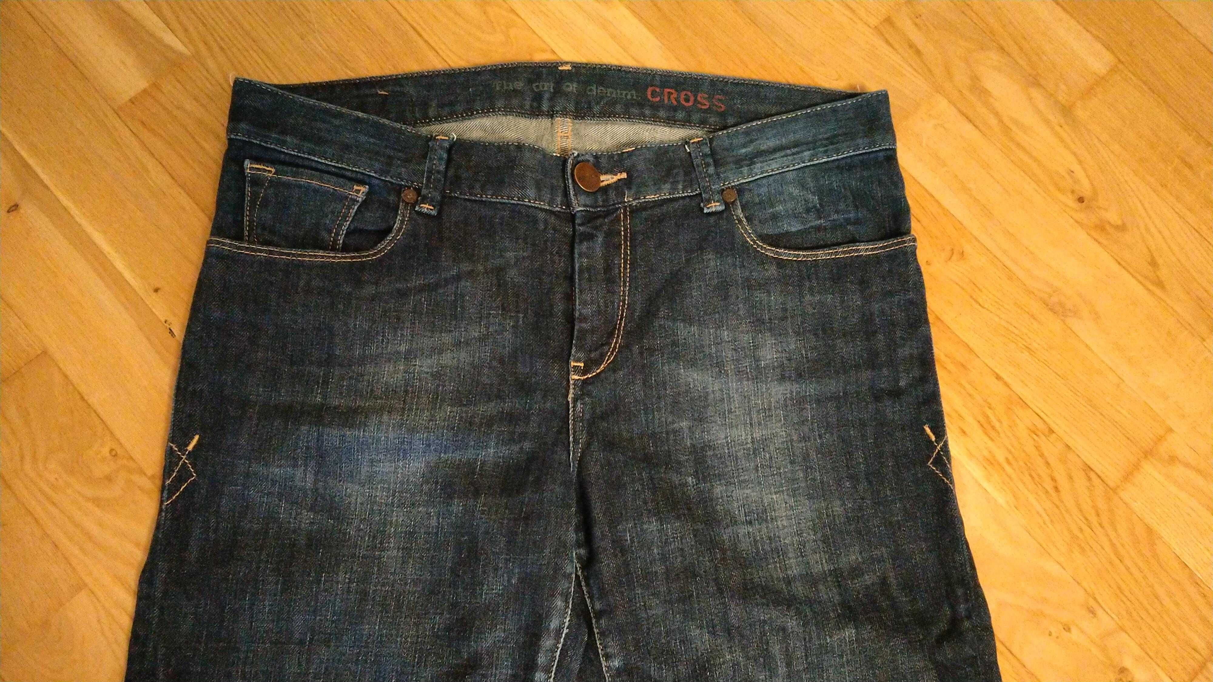 Spodnie jeansowe damskie, Firma Cross, Oryginalne, Używane stan BDB
