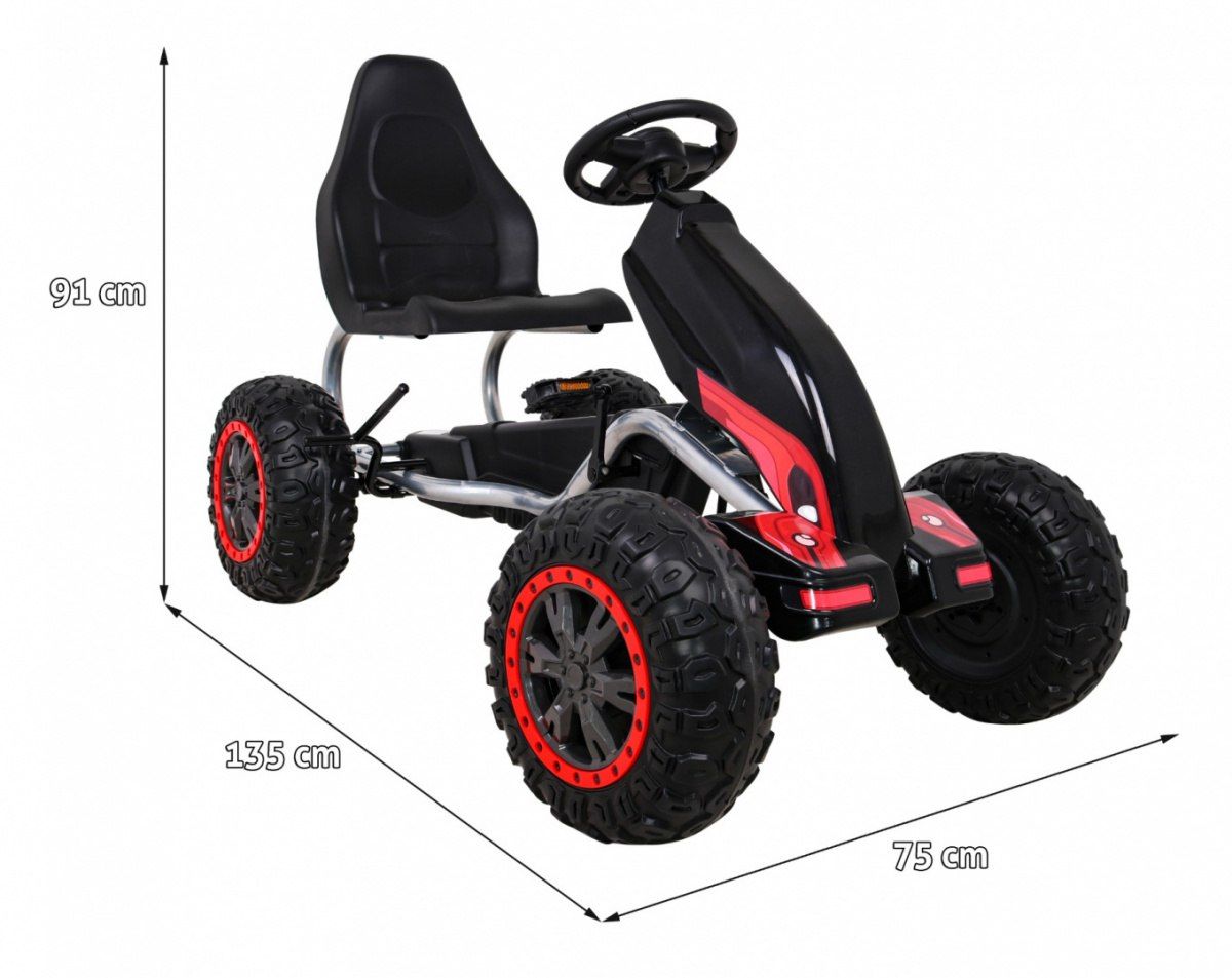 +Max 100KG  +Ham Ręczny quad Gokart na pedały dla dzieci STRONG