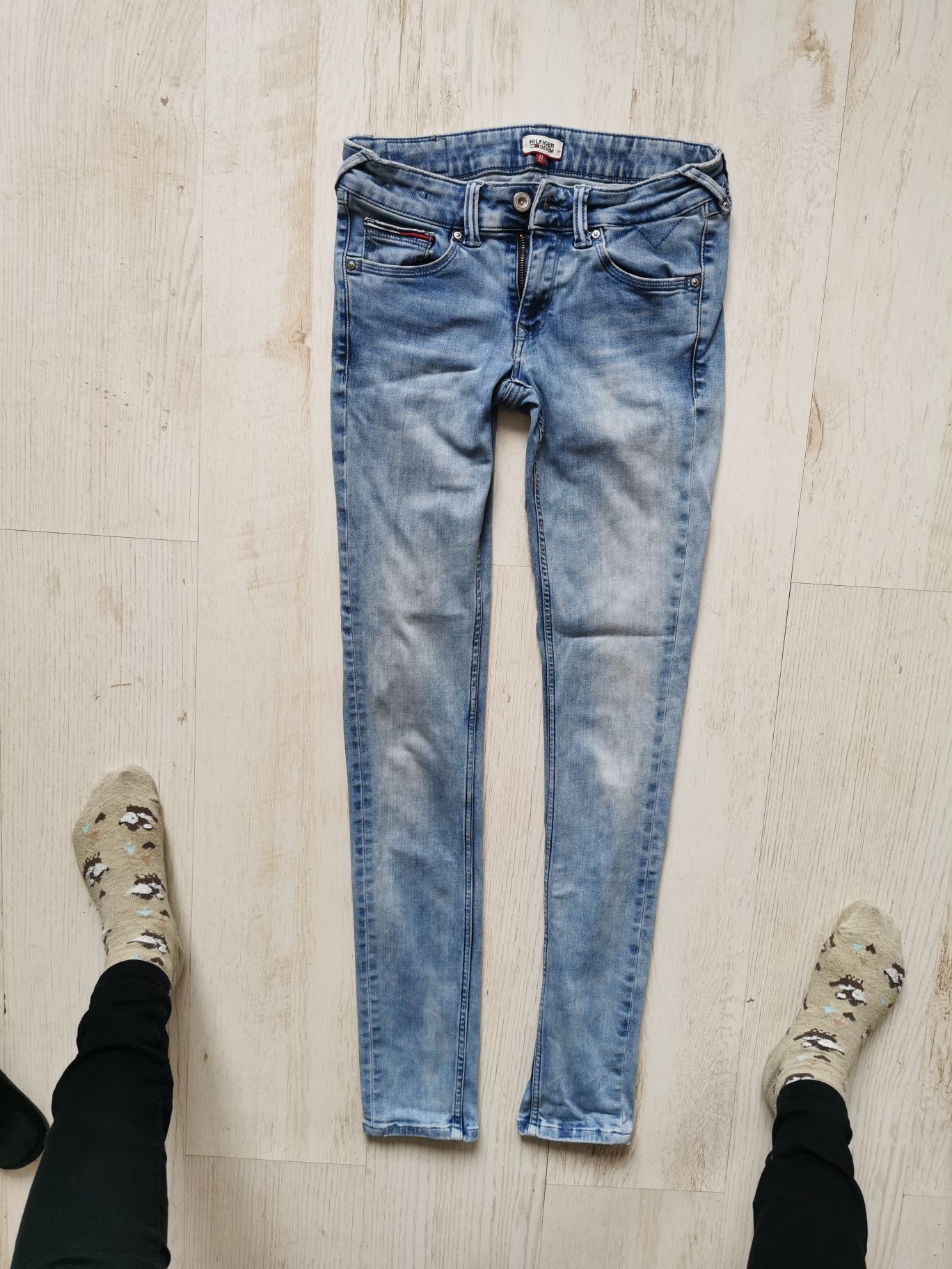 Spodnie jeansowe Tommy Hilfiger denim r 27/32 jeansy low rise skinny