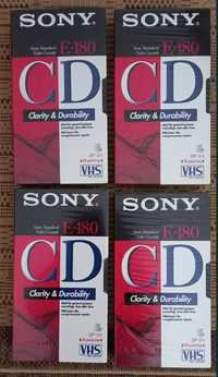 Conjunto de 4 Cassetes VHS da SONY 180 min - novas