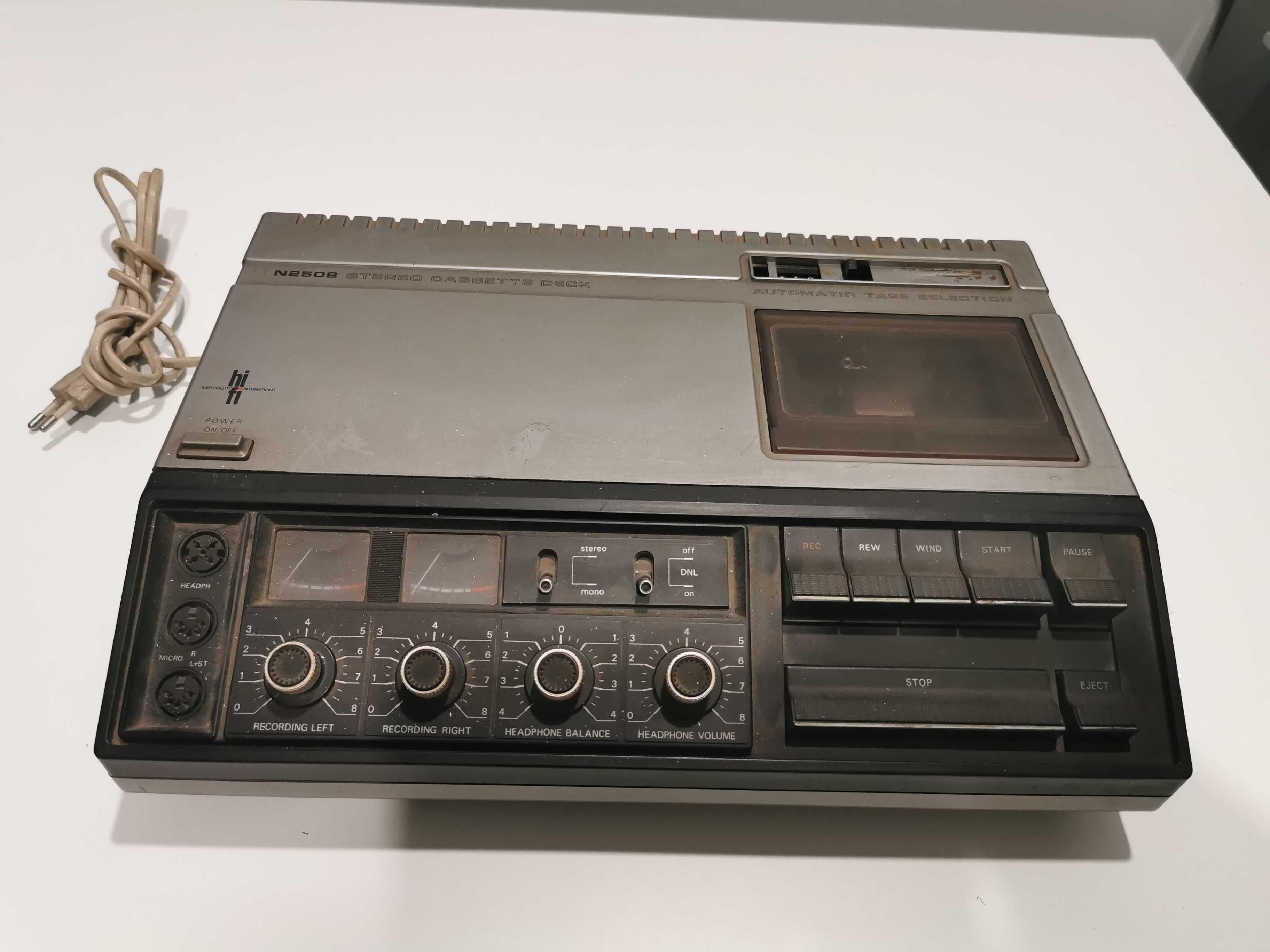 Philips N2508-magnetofon kasetowy- vintage