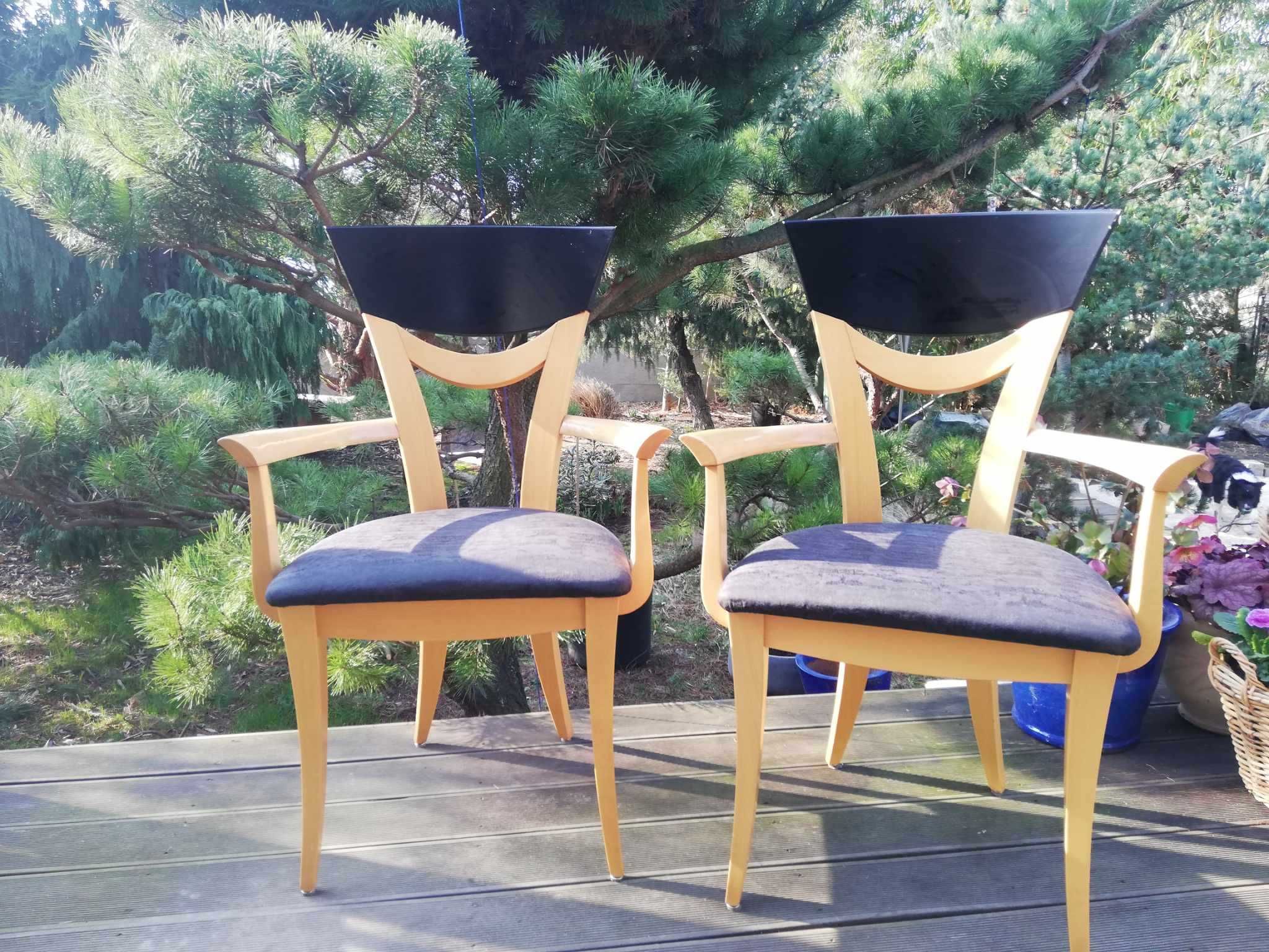 Fotel krzesło projekt Costantini Pietro włoski design lata 80