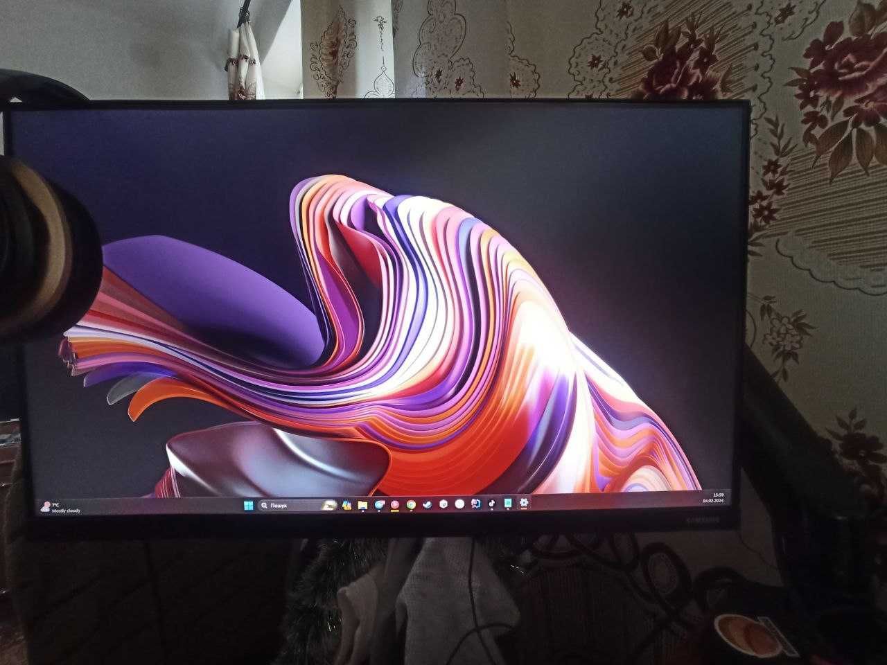 Монитор 23.8" Samsung Dark Gray + кронштей кріплення