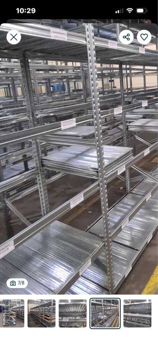 Regały magazynowe  7 sztuk W 200 i 250 cm