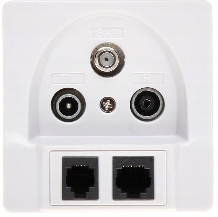 Gniazdo koncowe SAT R-TV SAT RJ45 RJ11