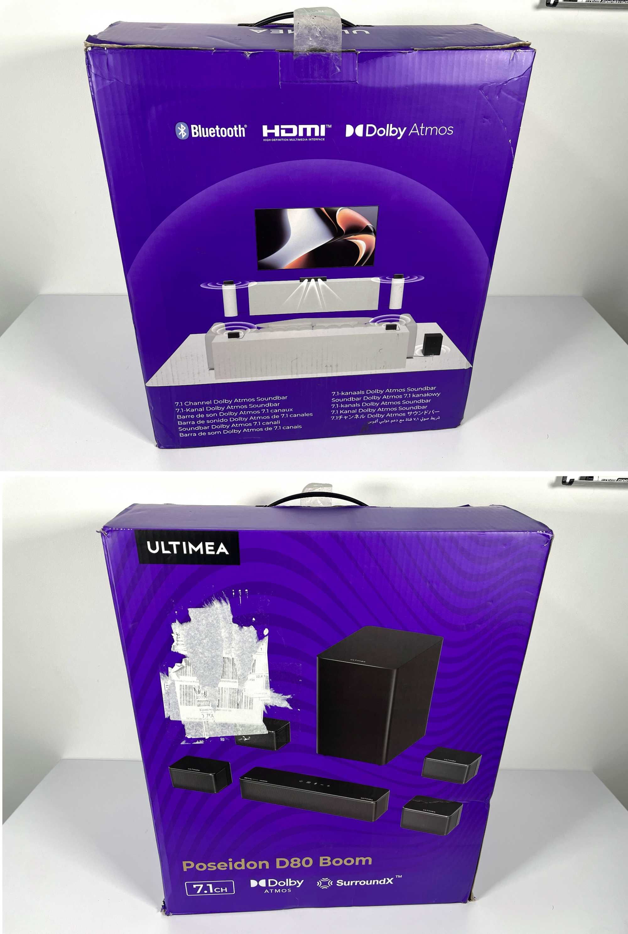 Ultimea Poseidon D80 Boom 7.1 Саундбар, сабвуфер+4 колонки Dolby Atmos