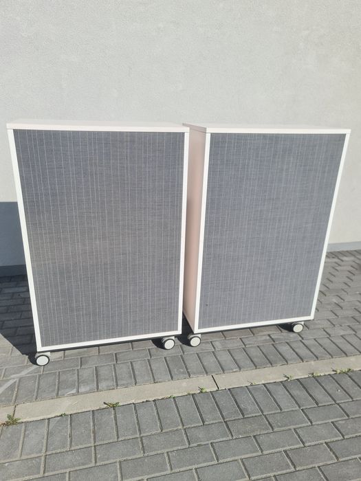 Nowoczesne szafki  na kółkach – mobilne, fronty panel tekstylny