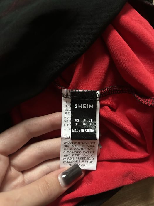 плаття shein сіточка з червоною підкладкою