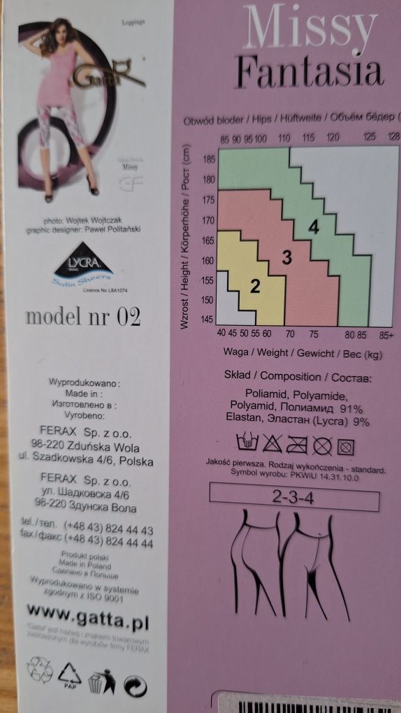 Legginsy Gatta r. 3/M kolorowe