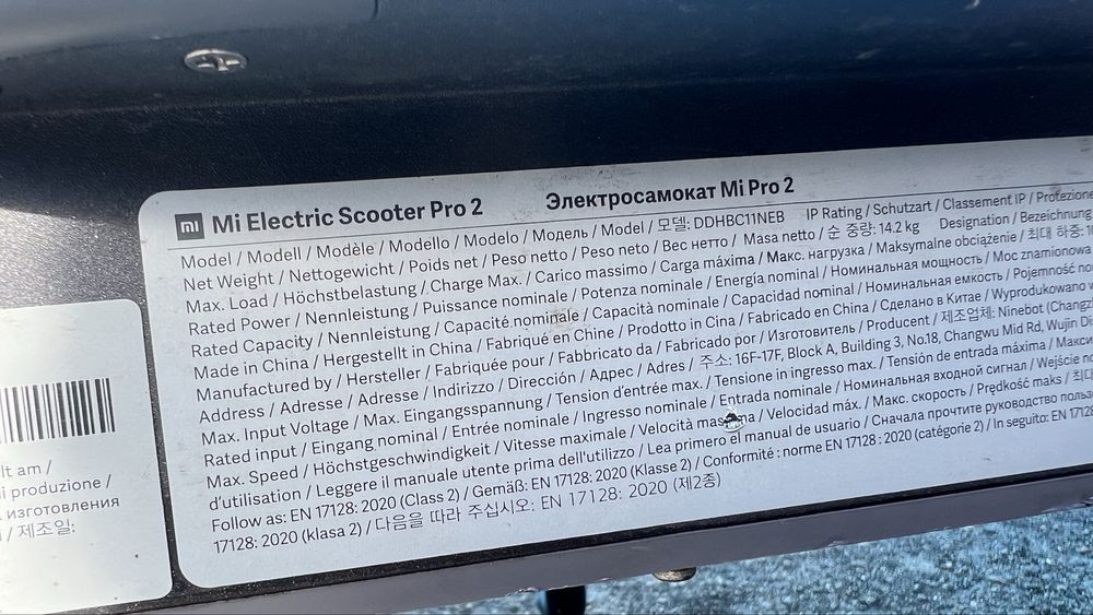 xiaomi scooter pro 2