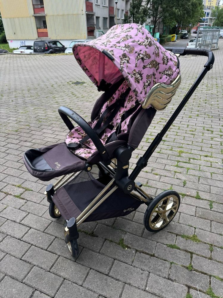 Wózek Cybex Priam Jeremy Scott spacerówka złote skrzydła