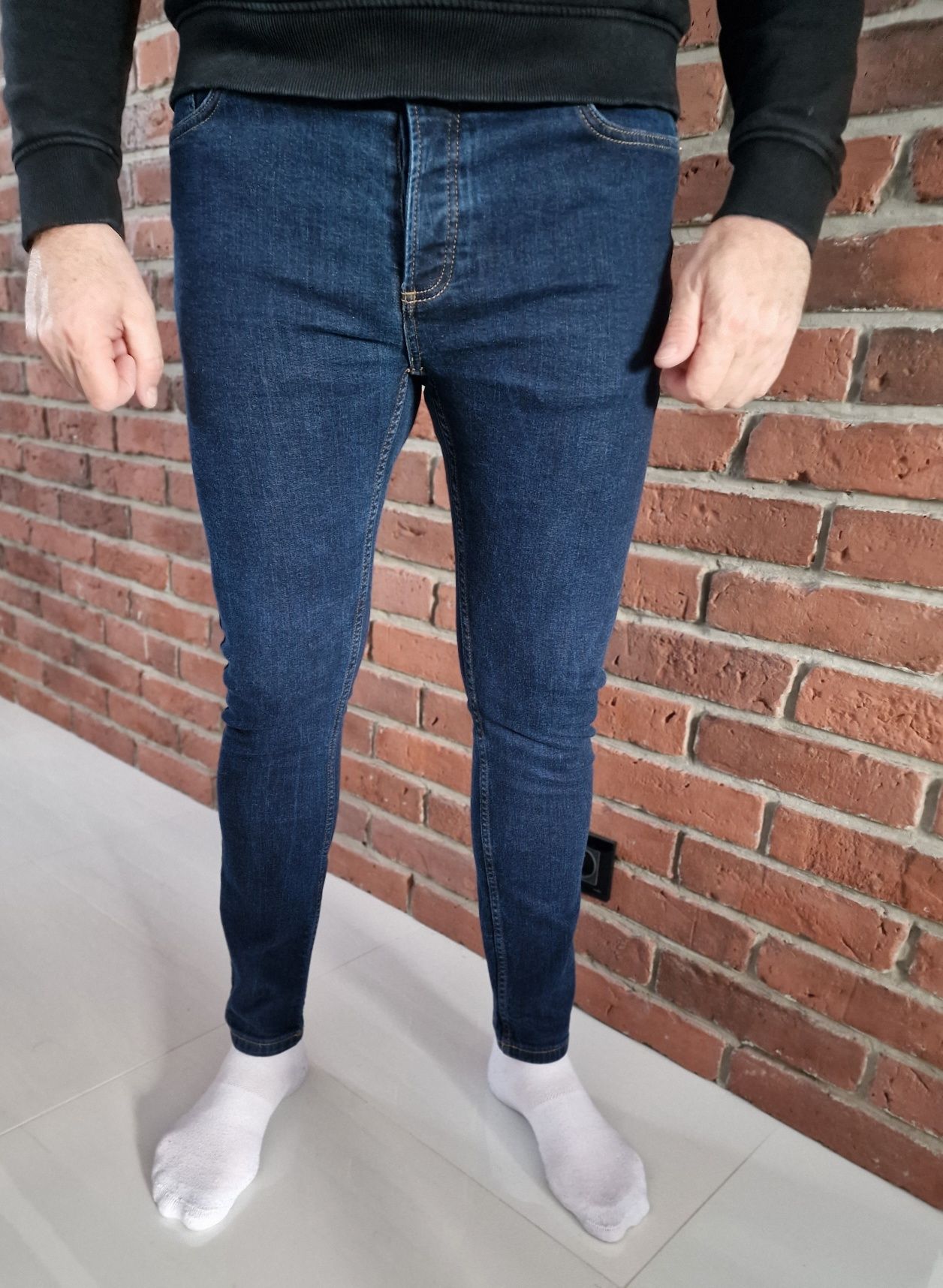 Spodnie Topman stretch skinny 36/32 XL jeansy slim rurki