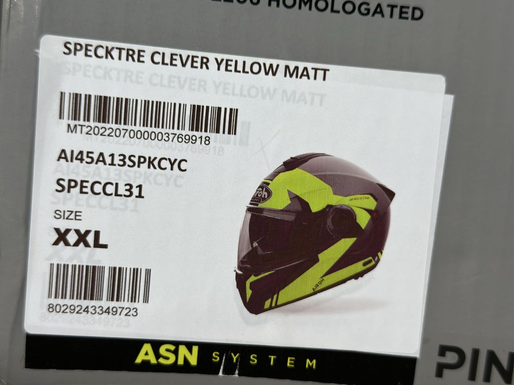 Szczekowy kask motocyklowy AIROH Spectre Clever rozmiar XXL, PROMOCJA!