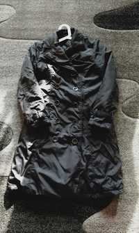 Długi czarny płaszcz, Reserved - rozmiar 38