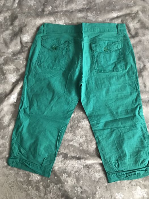 Zielone szorty spodenki spodnie rybaczki bawełniane rozm. 40 L #1