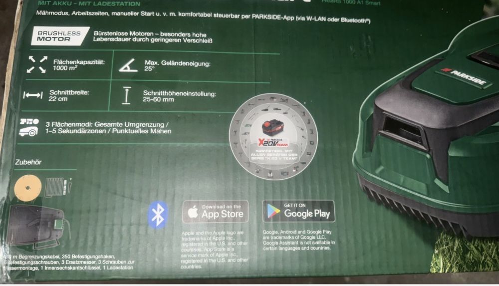 Robot koszący Parkside Smart PAMRS 1000 A1 NOWY
