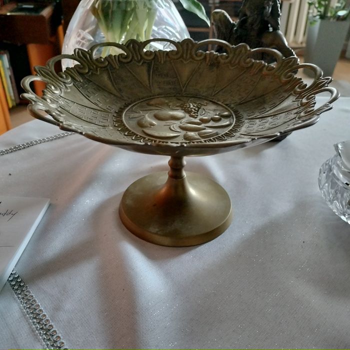 Mosiężna patera średnica 24 cm