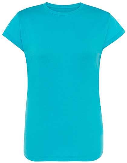 NOWY Damski T-shirt slim rozm S 145g. JHK TSRLCMF