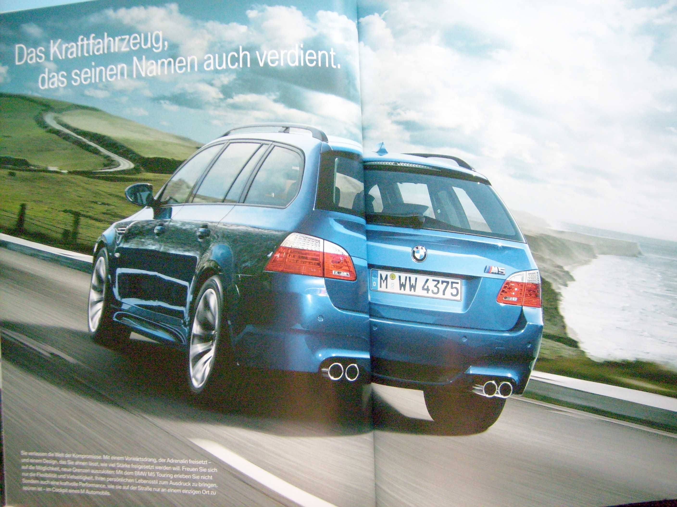 BMW M5 E60 & E61 Touring 2008 prospekt 58 str., BDB *Wyprzedaż !