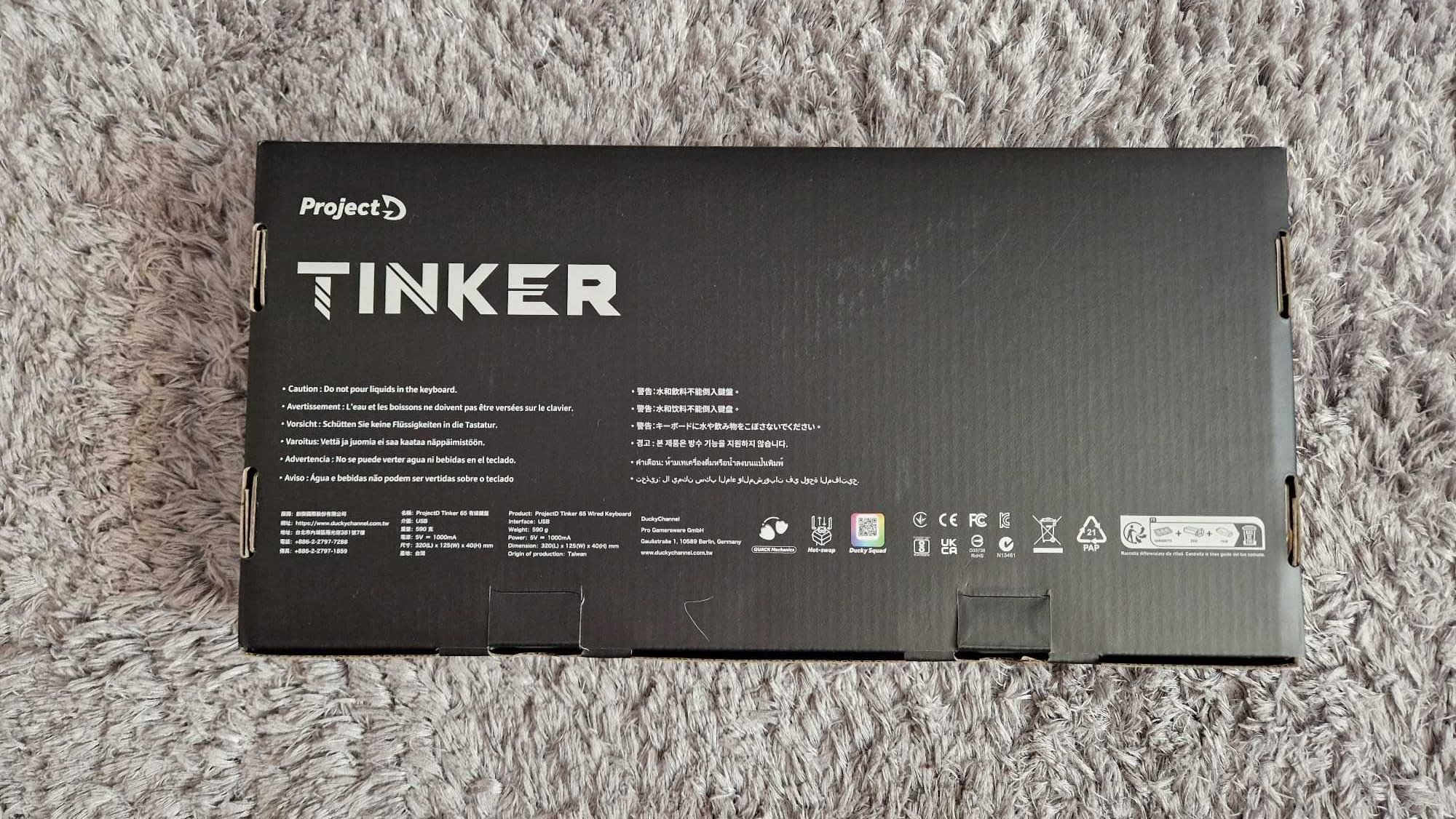 Barebone Ducky Tinker65 65% RGB Black (ISO)