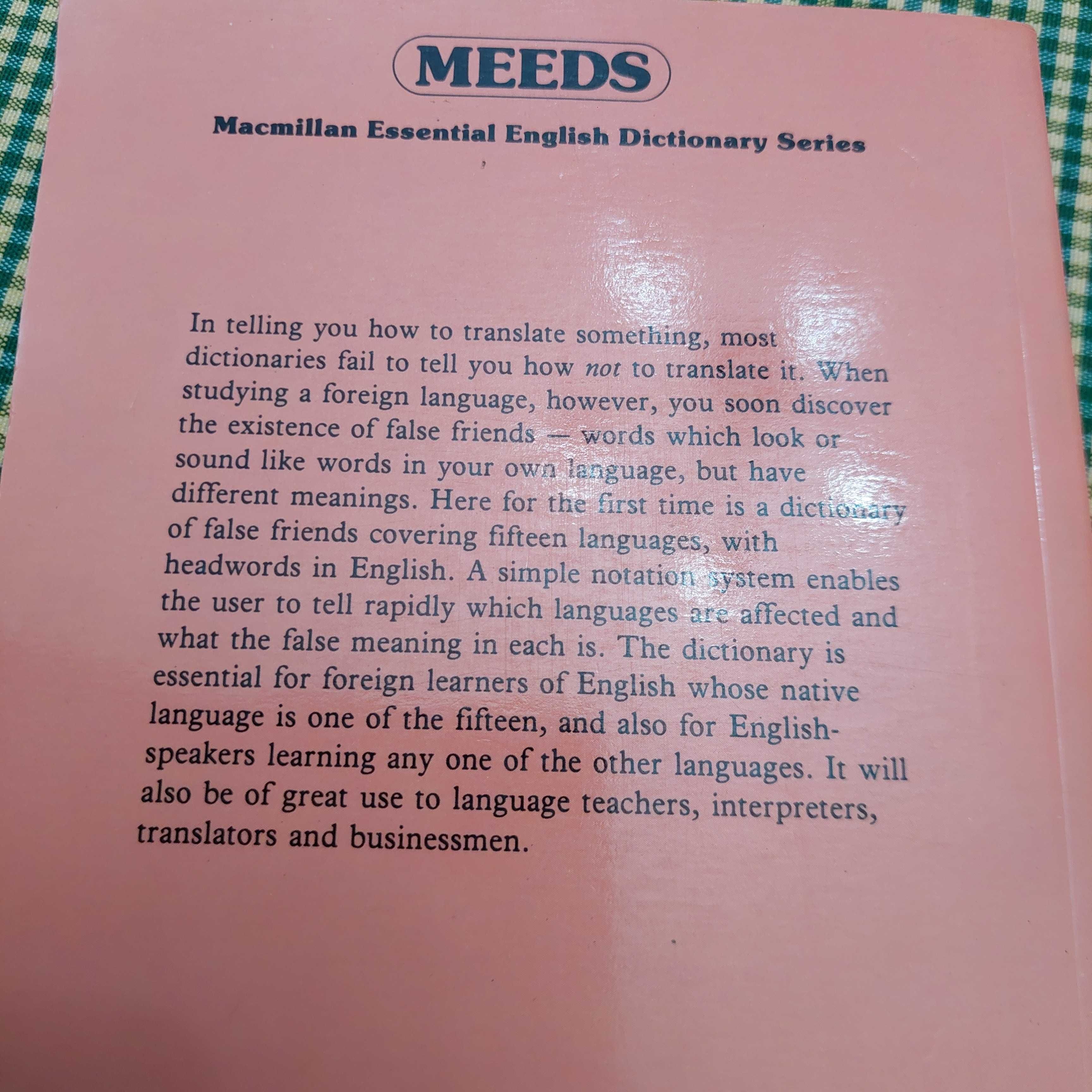 Dictionary of false friends.