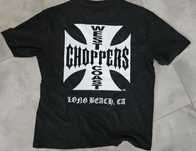 West Coast Choppers czarna krzyż koszulka męska gruba 6 rozmiarów NOWA
