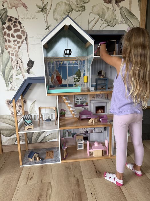 Duży Domek drewniany dla lalek , ecotoys, rezydencja maya