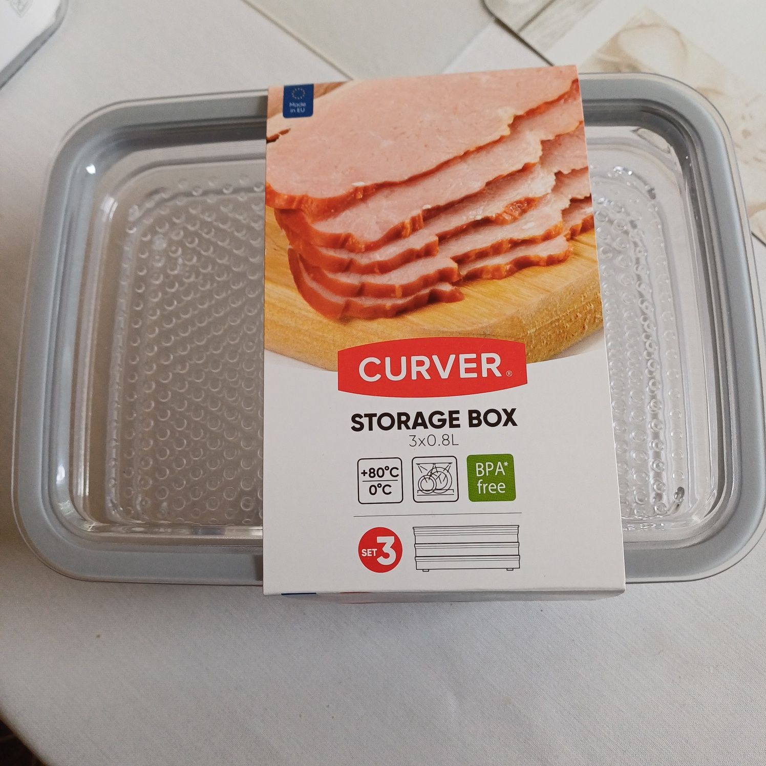 Pojemnik na żywność Curver 3 x 0.8L NOWY