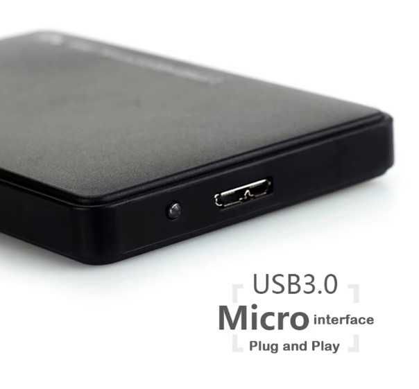 Зовнішній корпус для жорсткого диска 2.5" USB 3.0 SATA HDD, SSD