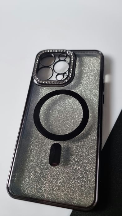 Etui do iPhone 14 Pro Max 5G, plecki błyszczę 2w1 Smukły case z diamen