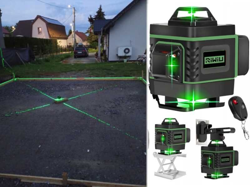 Poziomnica Laserowa 4D 16 Linii Krzyżowa 360 Laser Zestaw Statyw