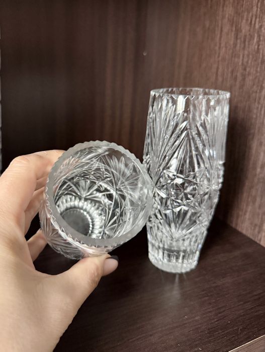 Маленькі кришталеві вази 2шт