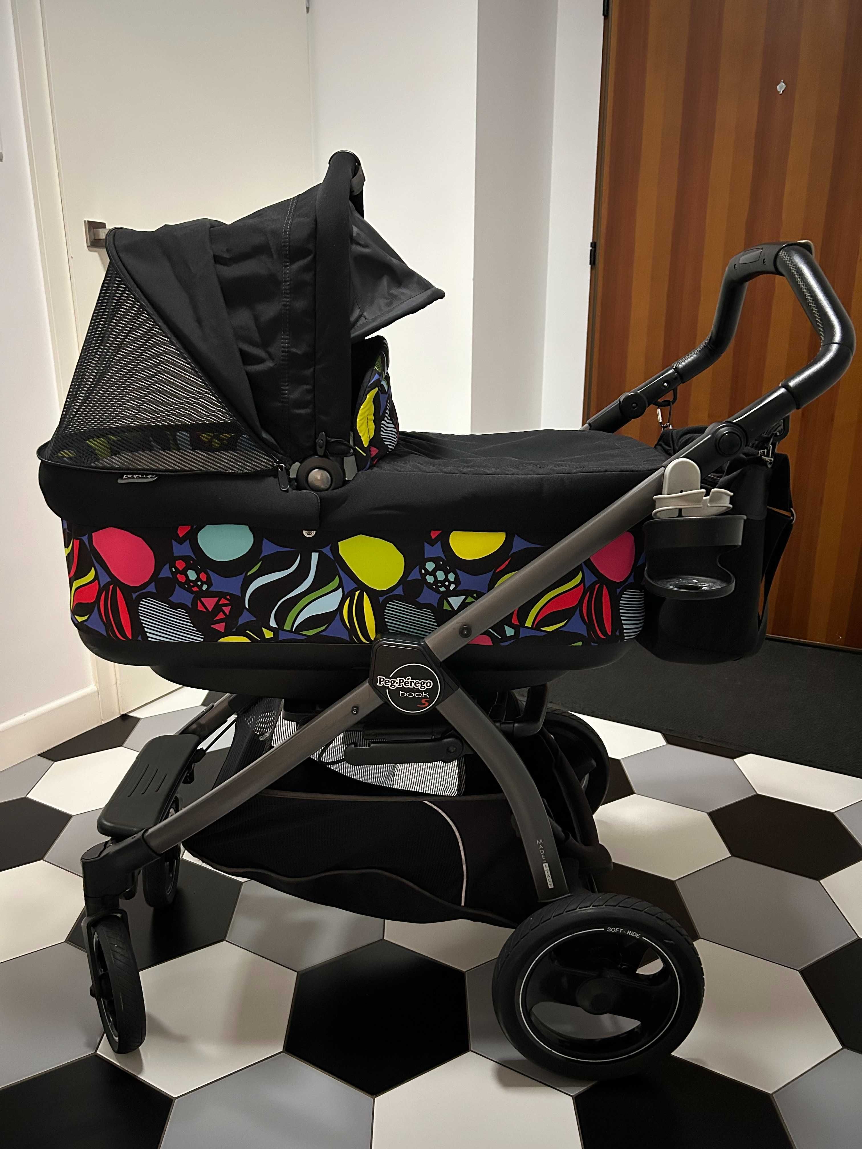 Wózek Gondola Spacerówka Fotelik 3w1 Peg Perego Book S + koła Off-Road