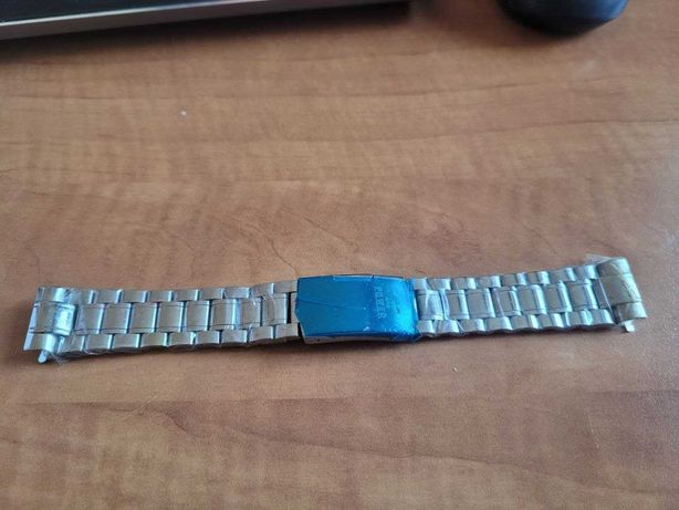 Metalowa bransoletka pasek do zegarka z zapięciem motylkowym 20 mm