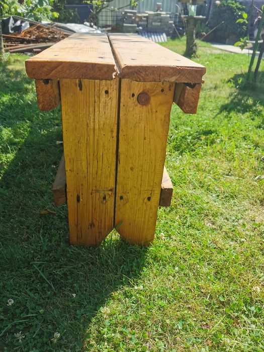 Ławka ogrodowa ławeczka ława drewniana taras balkon ogord